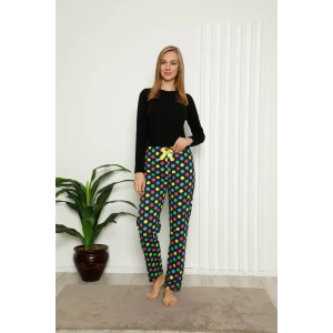 Giyim Kadın Pamuklu Alt Pijama Lacivert