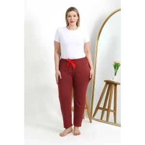 Giyim Kadın Pamuklu Büyük Beden Alt Pijama Yavruağzı