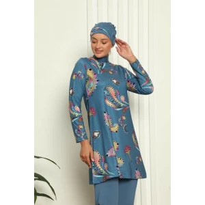 Giyim Tam Tesettür Dijital Desenli Mayo 31043