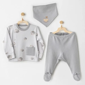 Hello Autumn 3lü Zıbın Takım Grey