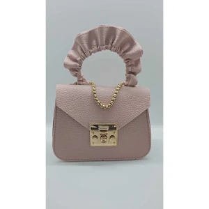 Pudra Küçük Boy Suni Deri Prenses Çocuk Çantası