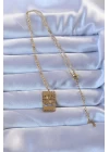 316L Altın Renk İşlemeli Yonca Model Vintage Kolye - TJ-BKO9267