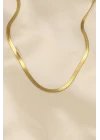 316L Çelik Altın Renk 45 cm İtalyan Zincir Model Kadın Kolye - TJ-BKO5902