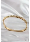 316L Çelik Gold Renk Burgu Zincir Model Kadın Kelepçe - TJ-BB5904