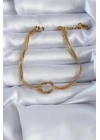 316L Çelik Gold Renk Düğüm Model Kadın Bileklik - TJ-BB5584