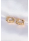 316L Çelik Gold Renk Model Halka Küpe - TJ-BKP9004
