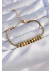 316L Çelik Gold Renk Oval Figürlü Bileklik - TJ-BB6096