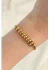 316L Çelik Gold Renk Oval Figürlü Bileklik - TJ-BB6096