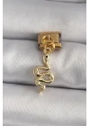 316L Çelik Gold Renk Sallantı Yılan Model Nomination Charm - TJ-BC1199