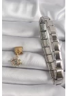 316L Çelik Gold Renk Sallantı Zirkon Taşlı Göz Model Nomination Charm - TJ-BC1195