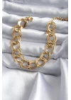 316L Çelik Gold Renk Samanyolu Model Kadın Bileklik - TJ-BB5633