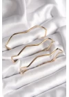 316L Çelik Gold renk Zikzak Model Ajda Bileklik - TJ-BB6474