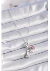 316L Çelik Gümüş Renk Eyfel Kule Fotoğraf Makinesi Model Charm Kadın Kolye - TJ-BKO9307