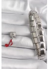 316L Çelik Gümüş Renk Kırmızı Nota Model Nomination Charm - TJ-BC1180
