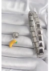316L Çelik Gümüş Renk Sallantı Muz Model Nomination Charm - TJ-BC1167