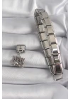 316L Çelik Gümüş Renk Sallantı New York Yazı Model Nomination Charm - TJ-BC1120