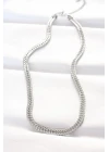 316L Çelik Silver Renk Balık Sırtı Zincir Kolye - TJ-BKO8530