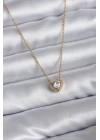 316L Çelik Zincir Gold Renk Charm Kadın Kolye - TJ-BKO7820