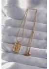 316L Çelik Zincir Gold Renk Zirkon Taşlı Göz Figür Tarot Kolye - TJ-BKO9017