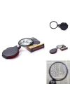 5X 60Mm Cam Optik Lens Katlabilir Deri Kaplamalı Cep Büyüteç Xx1051