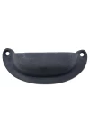 Antika Tarz Dekoratif Pirinç Düz Tas Kapı Kulbu - 37x87 mm, Oksit