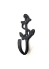 Antika Tarz Dekoratif Pirinç Halatlı, Çapa, Denizci, Gemici  Askı - 95x42mm,  Oksit