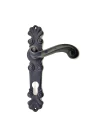 Antika Tarz Dekoratif Pirinç Okyanus Oda Kapı Kolu - 230x46 mm, Oksit