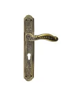 Antika Tarz Dekoratif Pirinç Ulu Model Desenli Yale, Dış Kapı Kolu - 354x57 mm, Antik