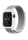 Apple Watch 38mm Hasırlı Cırtcırtlı Kasalı Kordon - Beyaz