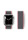 Apple Watch 38mm Hasırlı Cırtcırtlı Kordon - Pembe