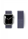 Apple Watch 42mm Hasırlı Cırtcırtlı Kordon - Lacivert