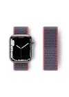 Apple Watch 42mm Hasırlı Cırtcırtlı Kordon - Pembe
