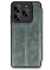 General Mobile Era 30 Kılıf Flip Cover - Koyu Yeşil