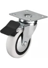 Hts 353 - 75x25 mm PVC Makaralı Tablalı Frenli Teker 4 Adet