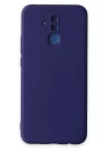 Huawei Mate 20 Lite Kılıf Nano içi Kadife Silikon - Mor