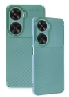 Huawei Nova 12 SE Kılıf Auto Focus Karbon Kapak - Koyu Yeşil