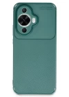 Huawei Nova 12S Kılıf Auto Focus Karbon Kapak - Koyu Yeşil
