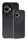 Huawei Nova 12S Kılıf Auto Focus Karbon Kapak - Siyah