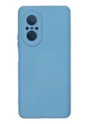 Huawei Nova 9 SE Kılıf Nano içi Kadife Silikon - Mavi