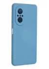 Huawei Nova 9 SE Kılıf Nano içi Kadife Silikon - Mavi
