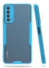 Huawei P Smart 2021 Kılıf Platin Silikon - Mavi