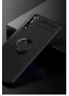 Huawei P Smart S Kılıf Range Yüzüklü Silikon - Siyah