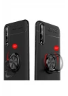 Huawei P Smart S Kılıf Range Yüzüklü Silikon - Siyah