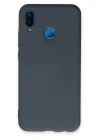 Huawei P20 Lite Kılıf Nano içi Kadife Silikon - Gri