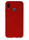 Huawei P20 Lite Kılıf Nano içi Kadife Silikon - Kırmızı