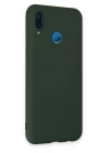Huawei P20 Lite Kılıf Nano içi Kadife Silikon - Koyu Yeşil