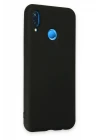 Huawei P20 Lite Kılıf Nano içi Kadife Silikon - Siyah