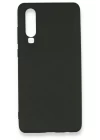 Huawei P30 Kılıf First Silikon - Siyah