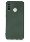 Huawei P30 Lite Kılıf Nano içi Kadife Silikon - Koyu Yeşil