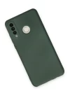 Huawei P30 Lite Kılıf Nano içi Kadife Silikon - Koyu Yeşil